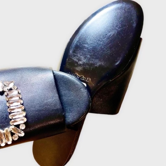 Charles David Jeweled Leather Sandals - Picture 9 of 9